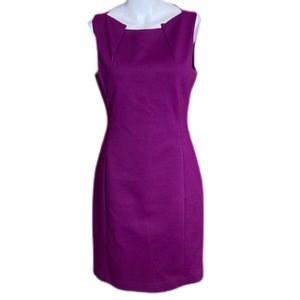 T Tahari Magenta Sleeveless Midi Dress